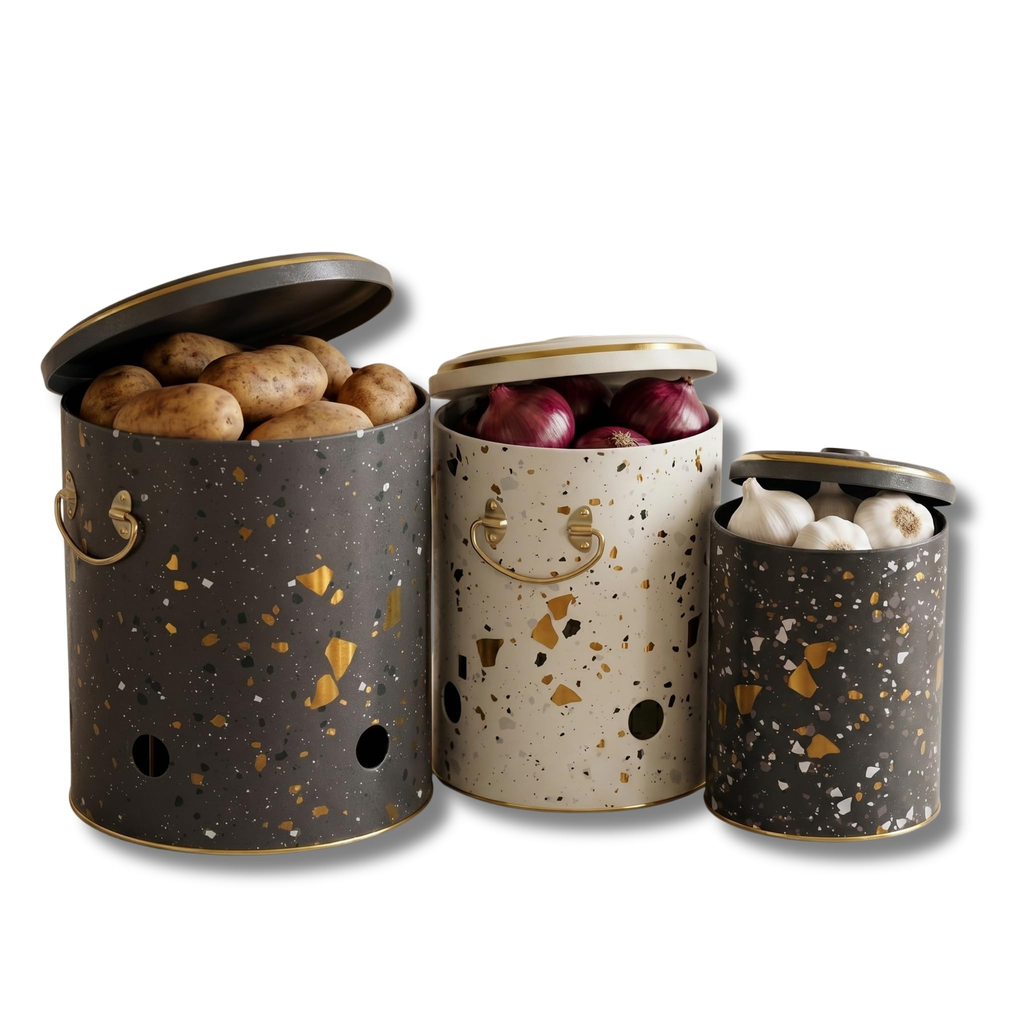 Espinoza Harvest Pantry Assorted Storage Canister Navy