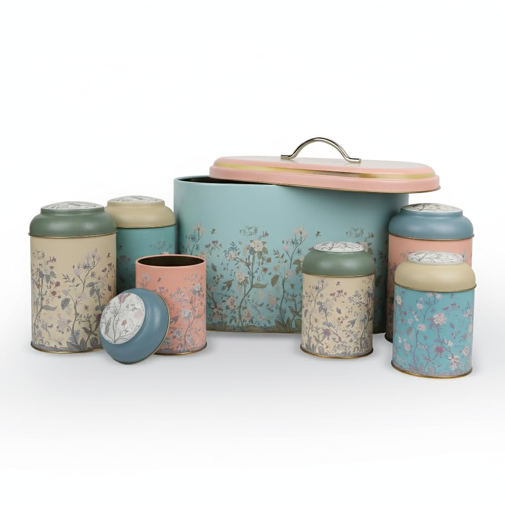 Espinoza Harvest Pantry Assorted Storage Canister Gray