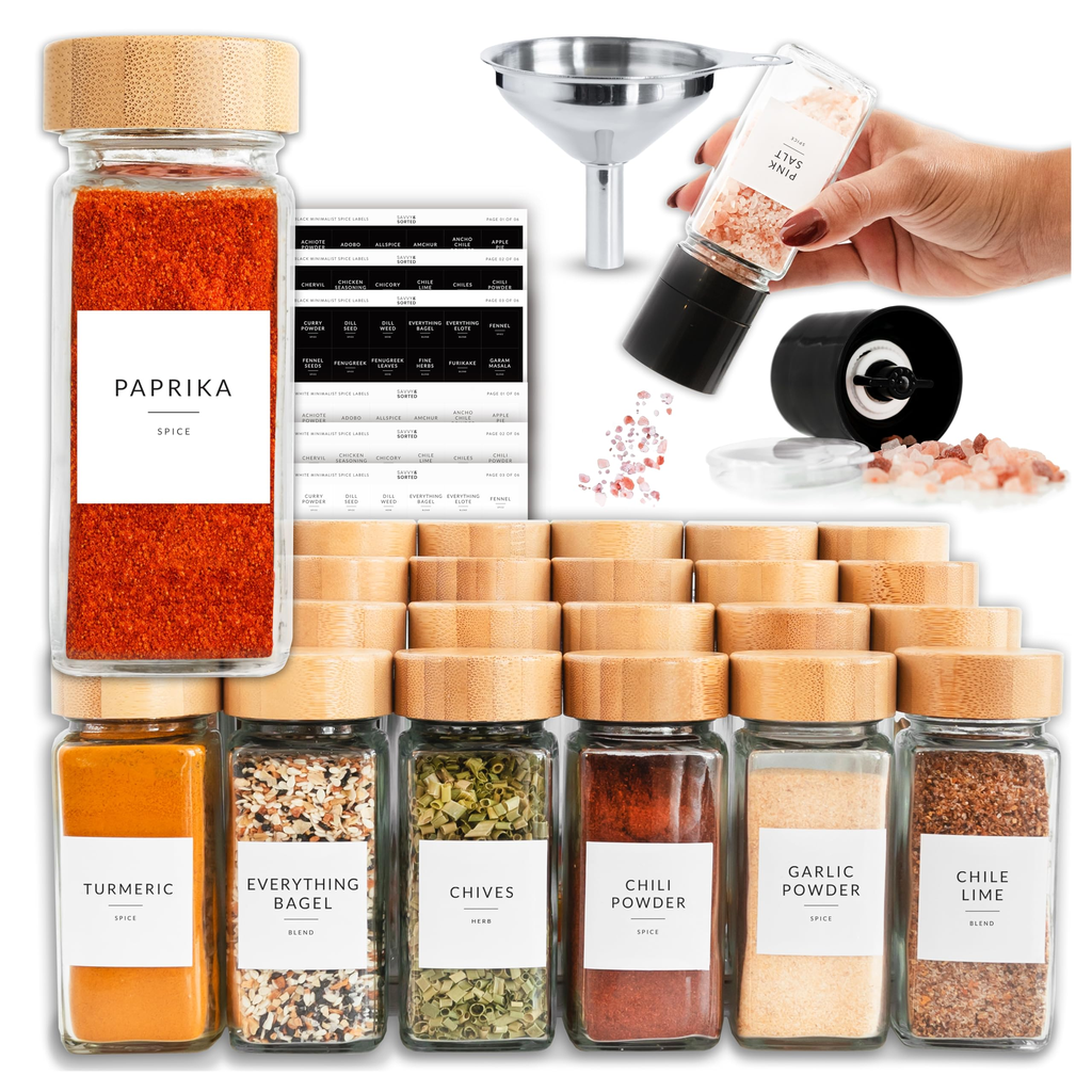 Espinoza Harvest Pantry Heavy Duty Spice Jars Natural