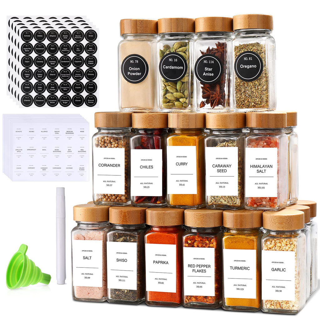 Espinoza Harvest Pantry Heavy Duty Spice Jars Gray