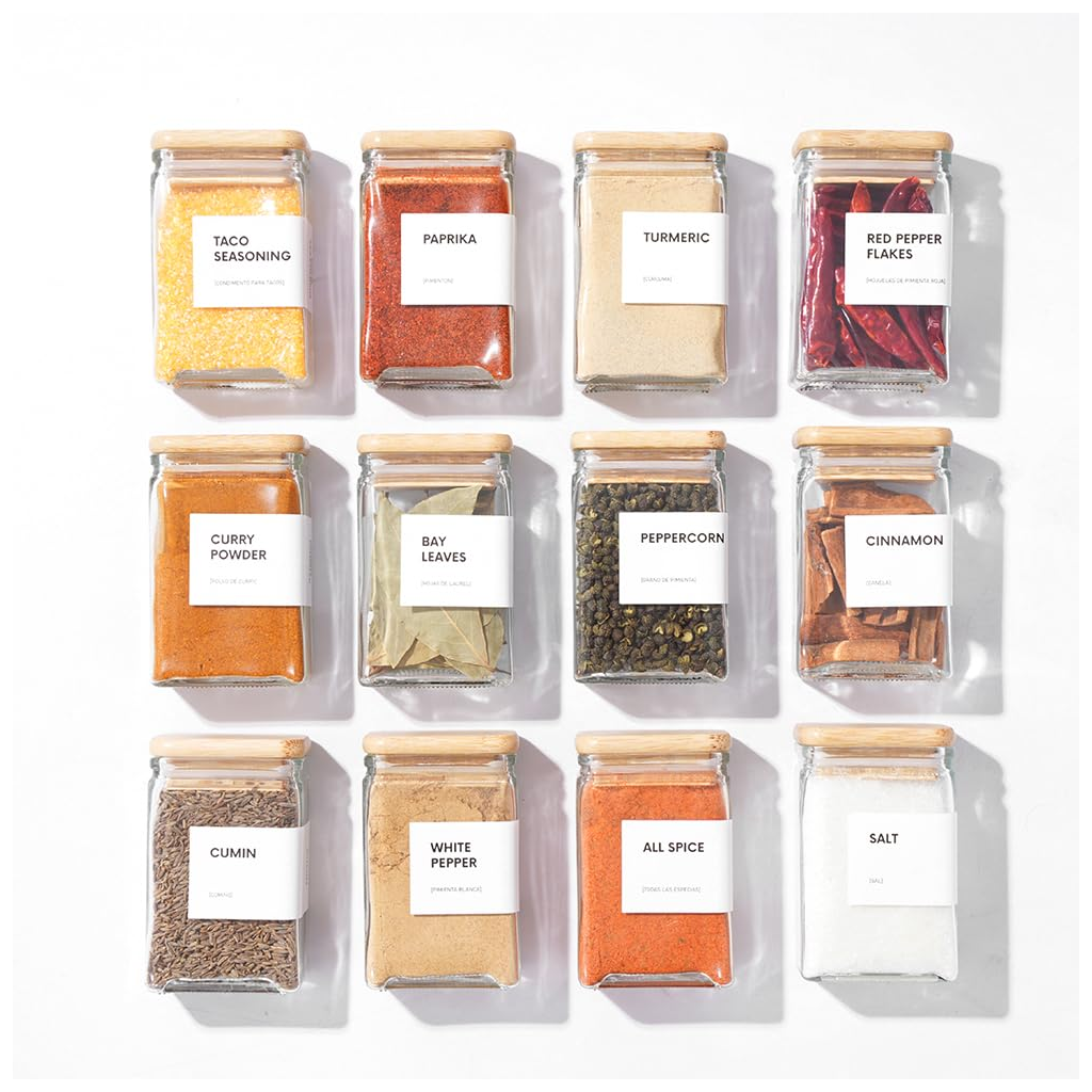 Espinoza Harvest Pantry Soft Touch Spice Jars White