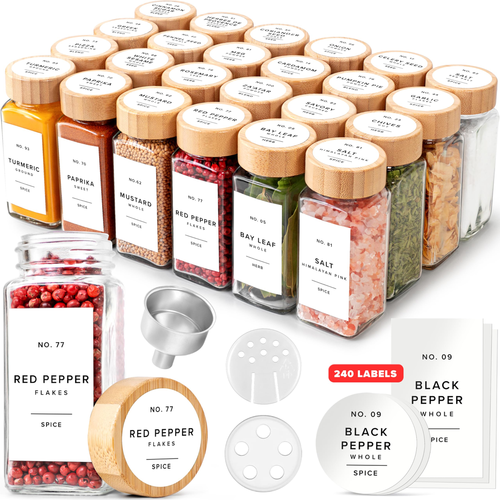 Espinoza Harvest Pantry Spice Jars Natural