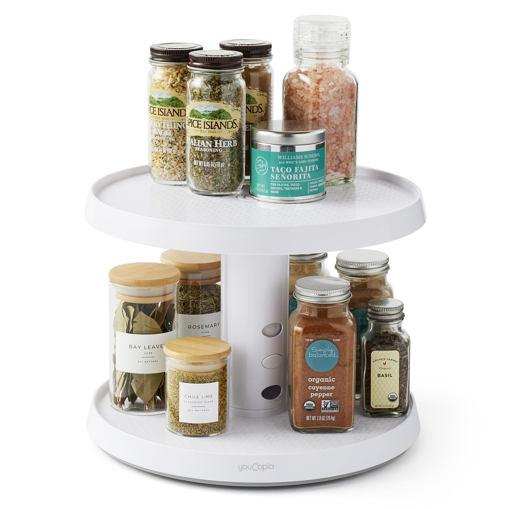 Espinoza Harvest Pantry Travel Lazy Susan White